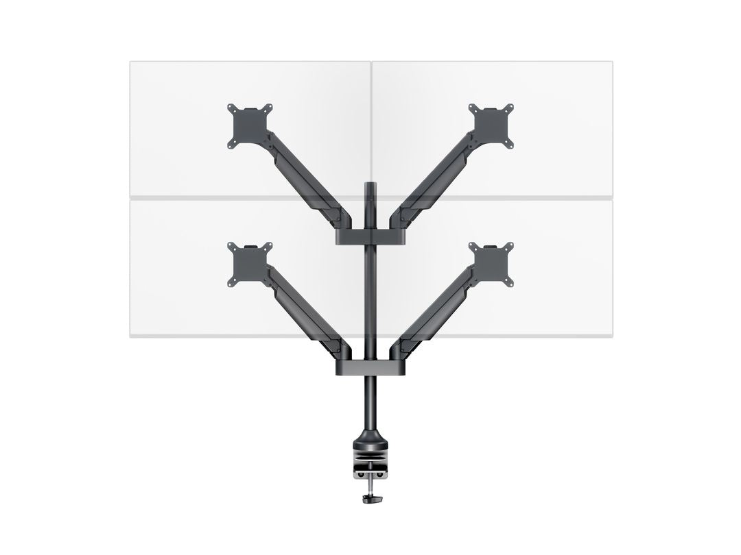 Multibrackets Tischständer 7235 – Tischhalterung, Quad, bis 32", VESA 100 × 100 mm, 10 kg, drehbar, schwarz