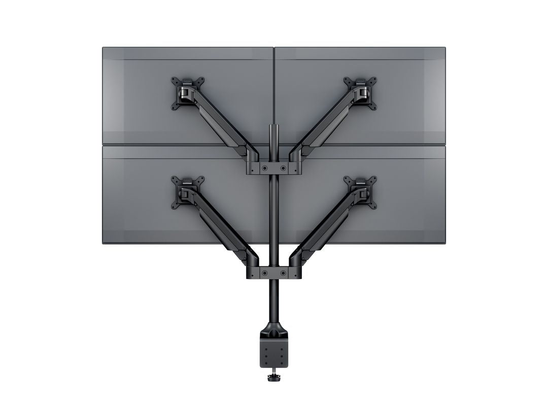 Multibrackets Tischständer 7235 – Tischhalterung, Quad, bis 32", VESA 100 × 100 mm, 10 kg, drehbar, schwarz