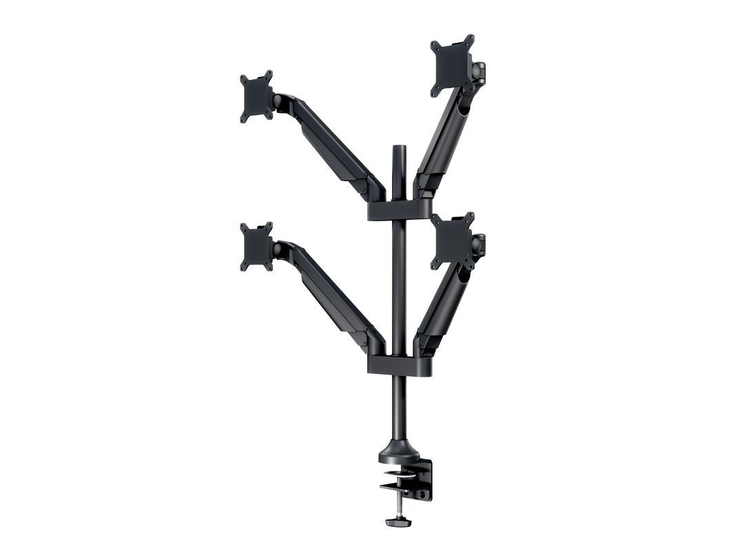 Multibrackets Tischständer 7235 – Tischhalterung, Quad, bis 32", VESA 100 × 100 mm, 10 kg, drehbar, schwarz