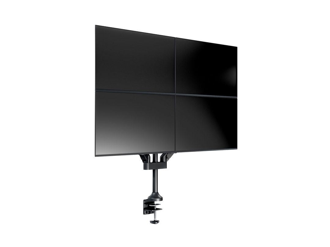 Multibrackets Tischständer 7235 – Tischhalterung, Quad, bis 32", VESA 100 × 100 mm, 10 kg, drehbar, schwarz