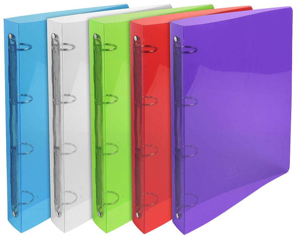 Exacompta Ringbuch – 4 O-Ringe Ø 30 mm – für A4 – Rückenbreite 4 cm – mehrfarbig – 20 Stk.