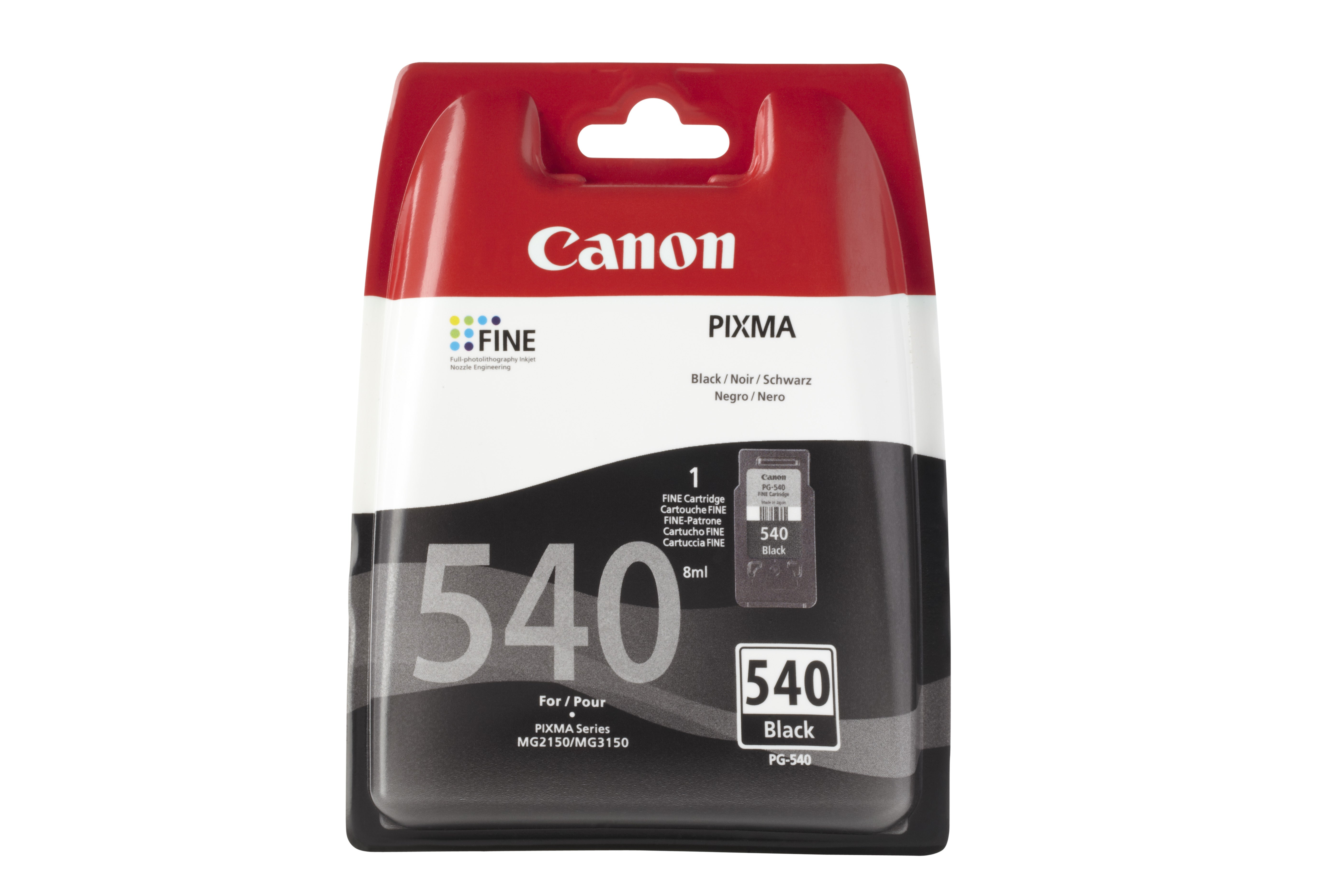 Canon PG-540 Foto-Schwarz Tintenpatrone (Original) – 180 Seiten – für Pixma MG2150/3150