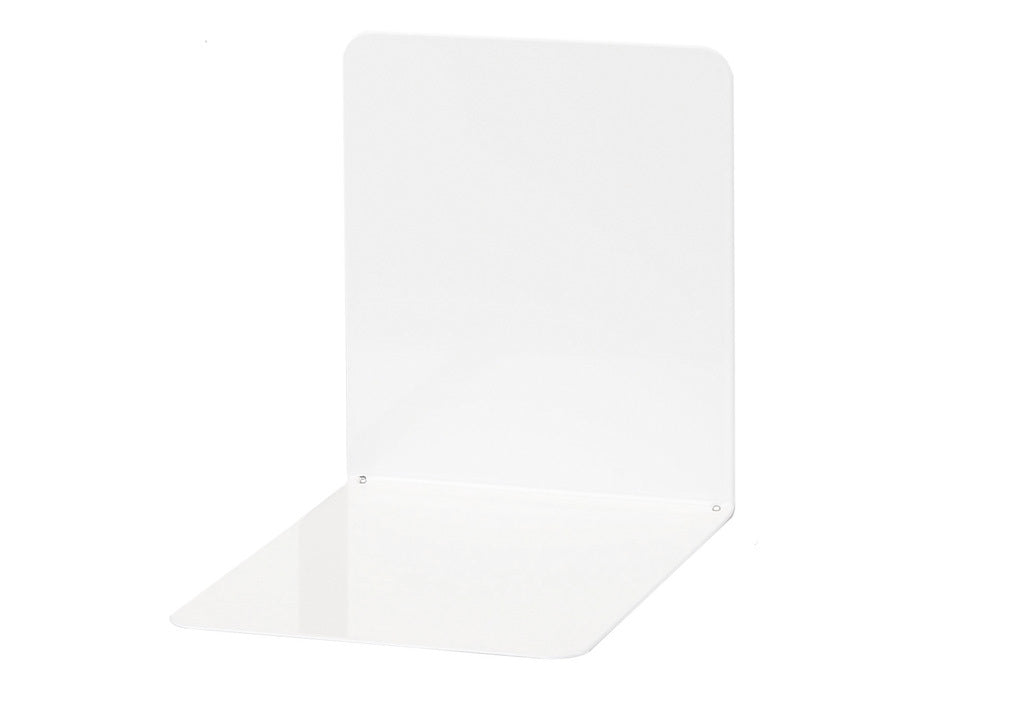 MAUL Breite Buchstützen – Metall, Weiss, B 130 × H 140 × T 140 mm, 2 Stk.