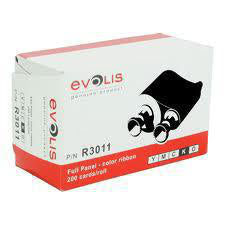 Evolis R3011 Kartendrucker-Farbband – YMCKO, 200 Seiten – für Pebble, Dualys, Quantum u. a.