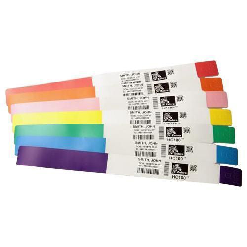 Zebra Armbandetiketten Z-Band Splash, 25 mm × 254 mm, 4 Stück/Packung
