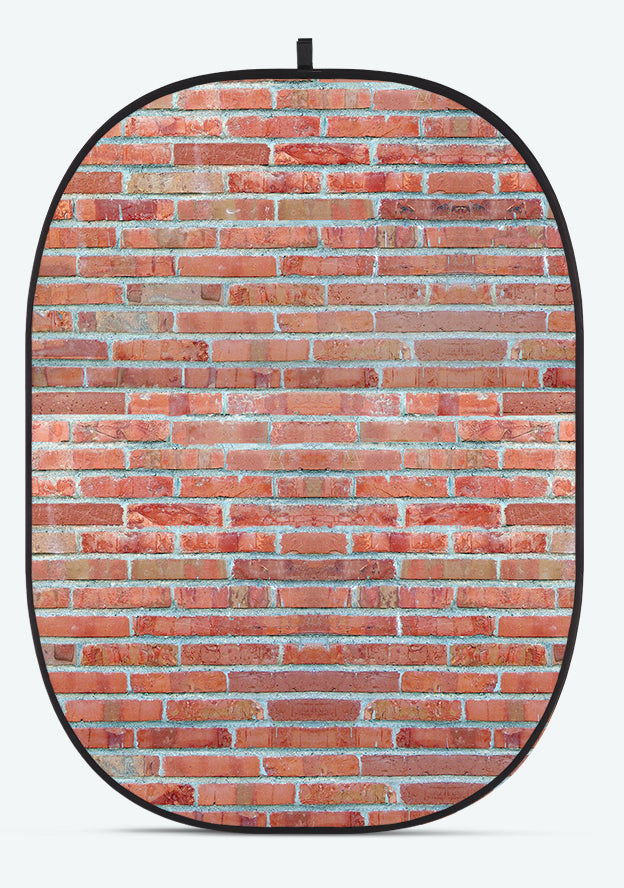 Godox CBA-WB0007 Hintergrund – 1500 × 2000 mm, faltbar, mit Tragetasche – Ziegelsteinfarbe (Grau, Rot)