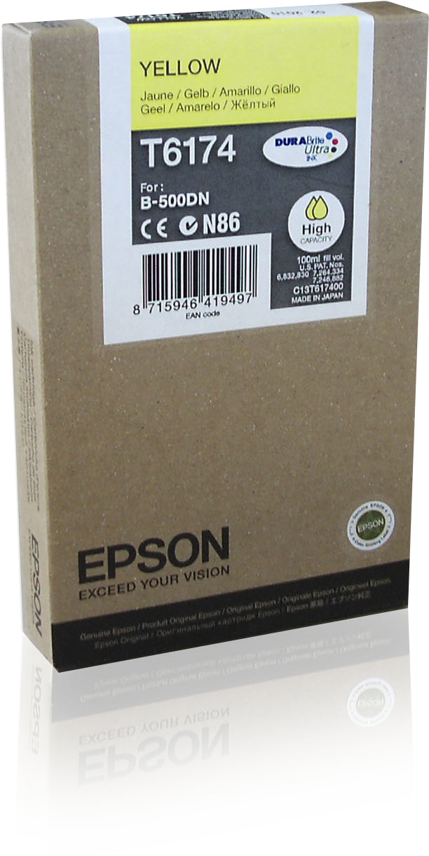 Epson Tintenpatrone T6174, Gelb, 7'000 Seiten – für Inkjetdrucker/Multifunktionsgeräte