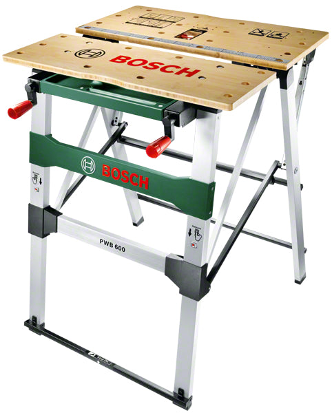 Bosch Arbeitstisch – 68 × 55,3 × 83,4 cm, Aluminium/Bambus