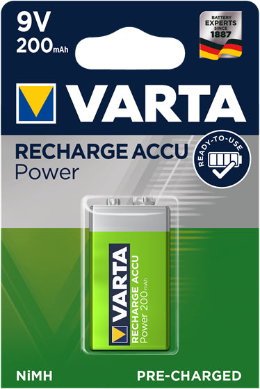 Varta RECHARGE ACCU Power Akku 9 V 200 mAh 1,80 Wh Ni-MH
