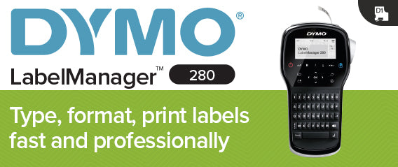 DYMO LabelManager 280 – Beschriftungsgerät, für Schriftbänder bis 12 mm, USB, Akku