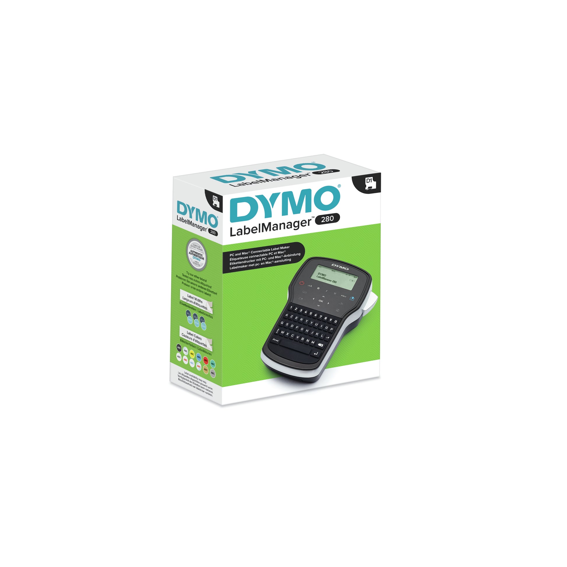 DYMO LabelManager 280 – Beschriftungsgerät, für Schriftbänder bis 12 mm, USB, Akku