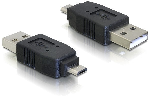 DeLOCK USB-Adapter Micro-USB-B auf USB-A – USB 2.0 (480 Mbit/s) – Schwarz