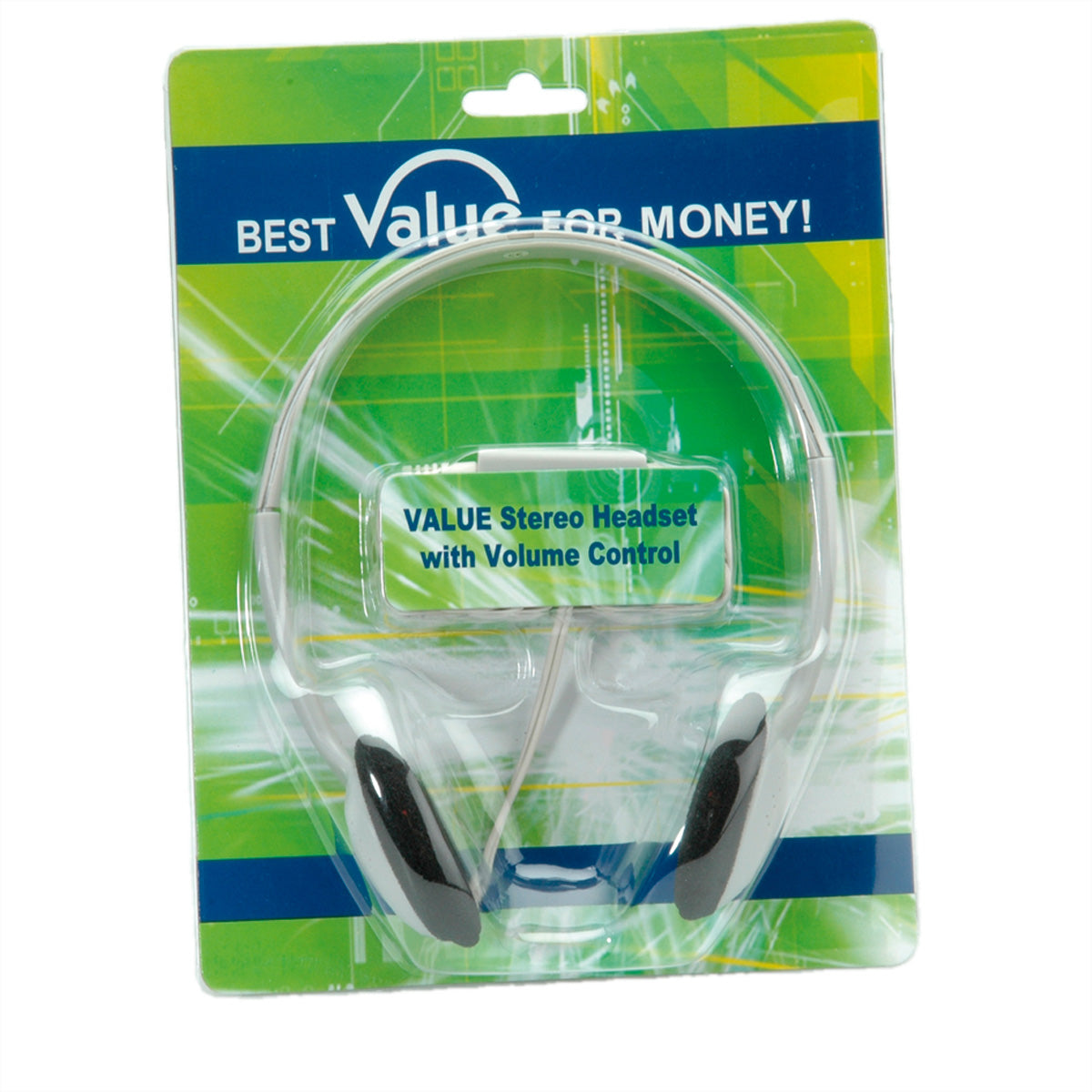 VALUE On-Ear Kopfhörer – Stereo, Kabel, 3,5 mm Klinke, Lautstärkeregler, Grau