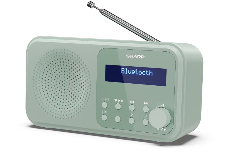 Sharp DR-P420 – Tragbares DAB+ Radio, UKW, Bluetooth, 16 h Akku – Grün