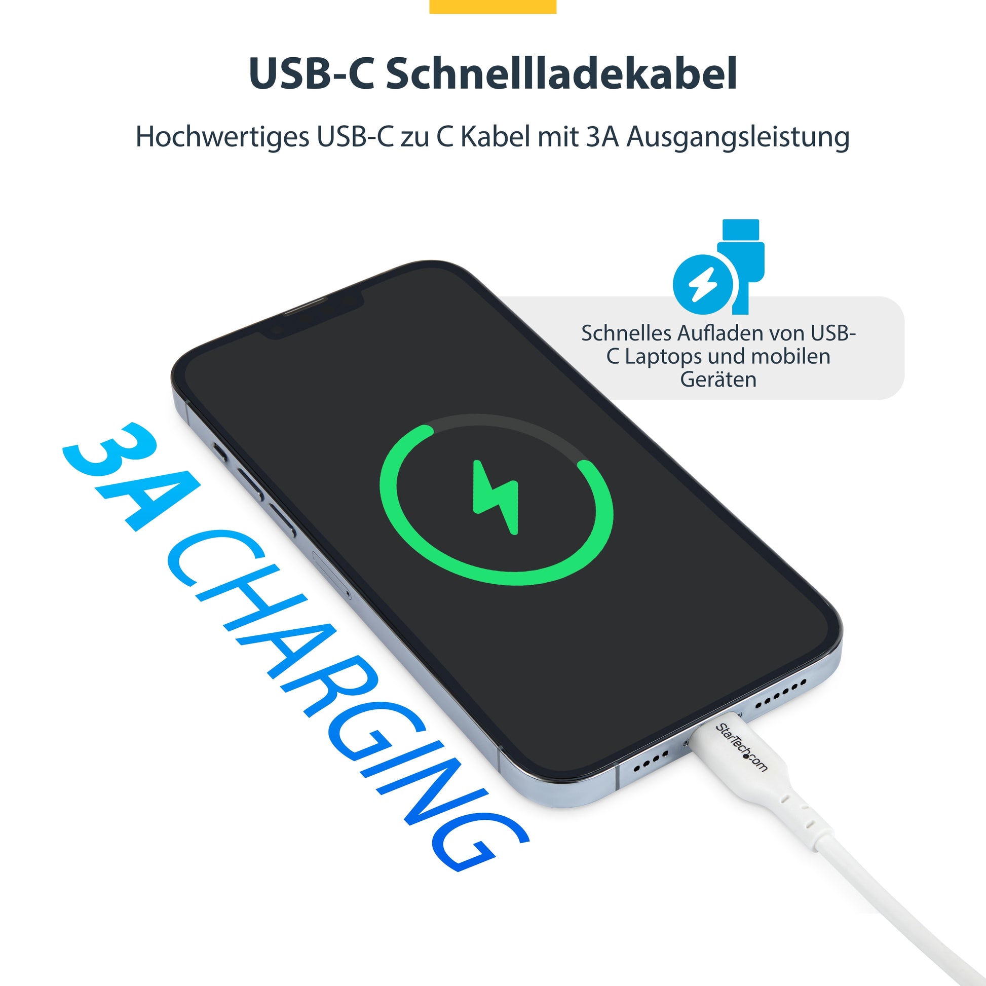 StarTech.com USB-Kabel, USB-C zu USB-C, 3 m, Ladekabel