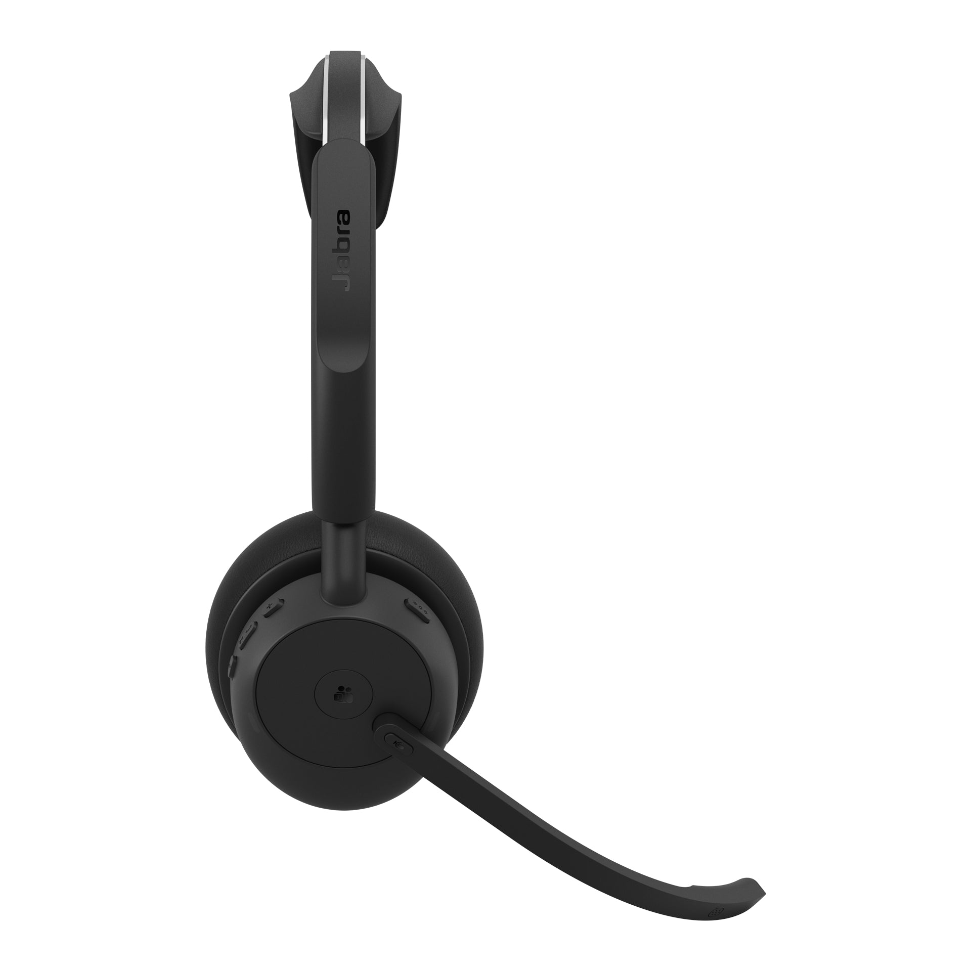 Jabra Evolve3 45 MS Office-Headset – On-Ear, Stereo, BT, MS Teams zertifiziert, mit USB-C-Dongle, Schwarz