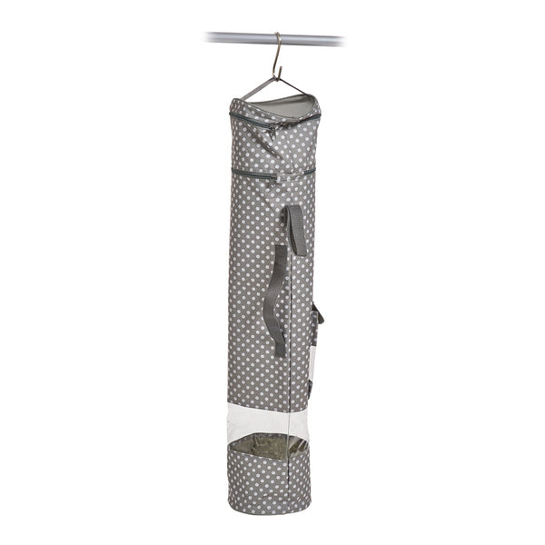 Zeller Present 14660 Geschenkpapierhalter – Polyester – Grau – für 15 Rollen – Ø 170 × H 850 mm