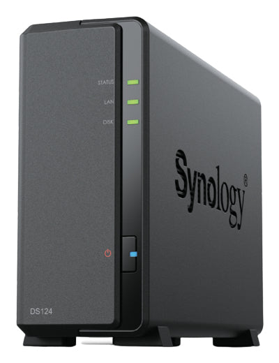 Synology DS124 – 1-Bay Desktop NAS – Realtek RTD1619B, 1 GB RAM, 1GbE, DSM, 6 TB HDD vorinstalliert