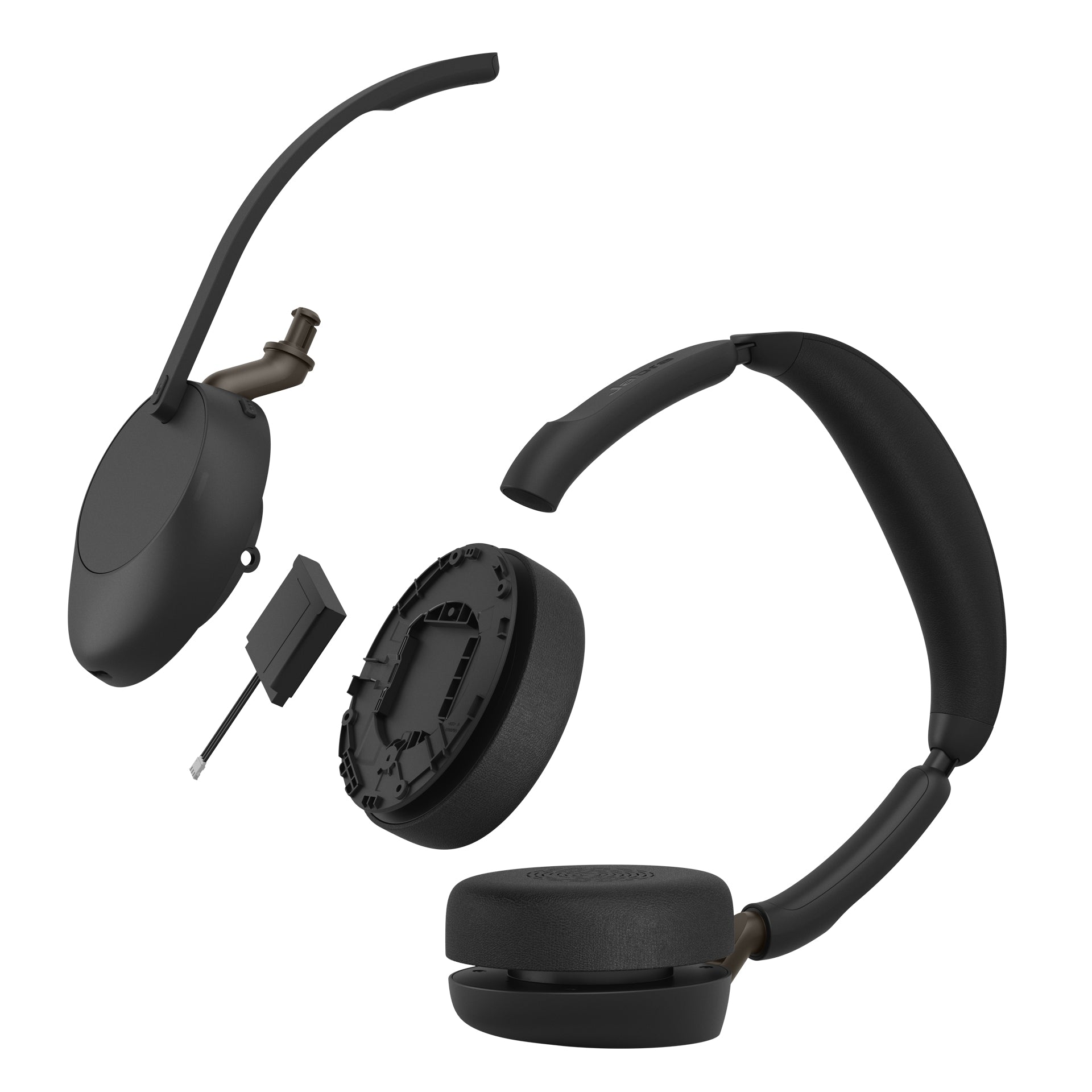 Jabra Evolve3 65 UC Office-Headset – On-Ear, Stereo, BT, UC-optimiert, mit USB-A-Dongle, Schwarz