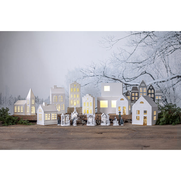 Star Trading Kerzenleuchter VILLA – 32 × 5 × 23 cm, Warmweiss, Mehrfarbig, Timer 6 h, Batteriebetrieb, 6 LEDs