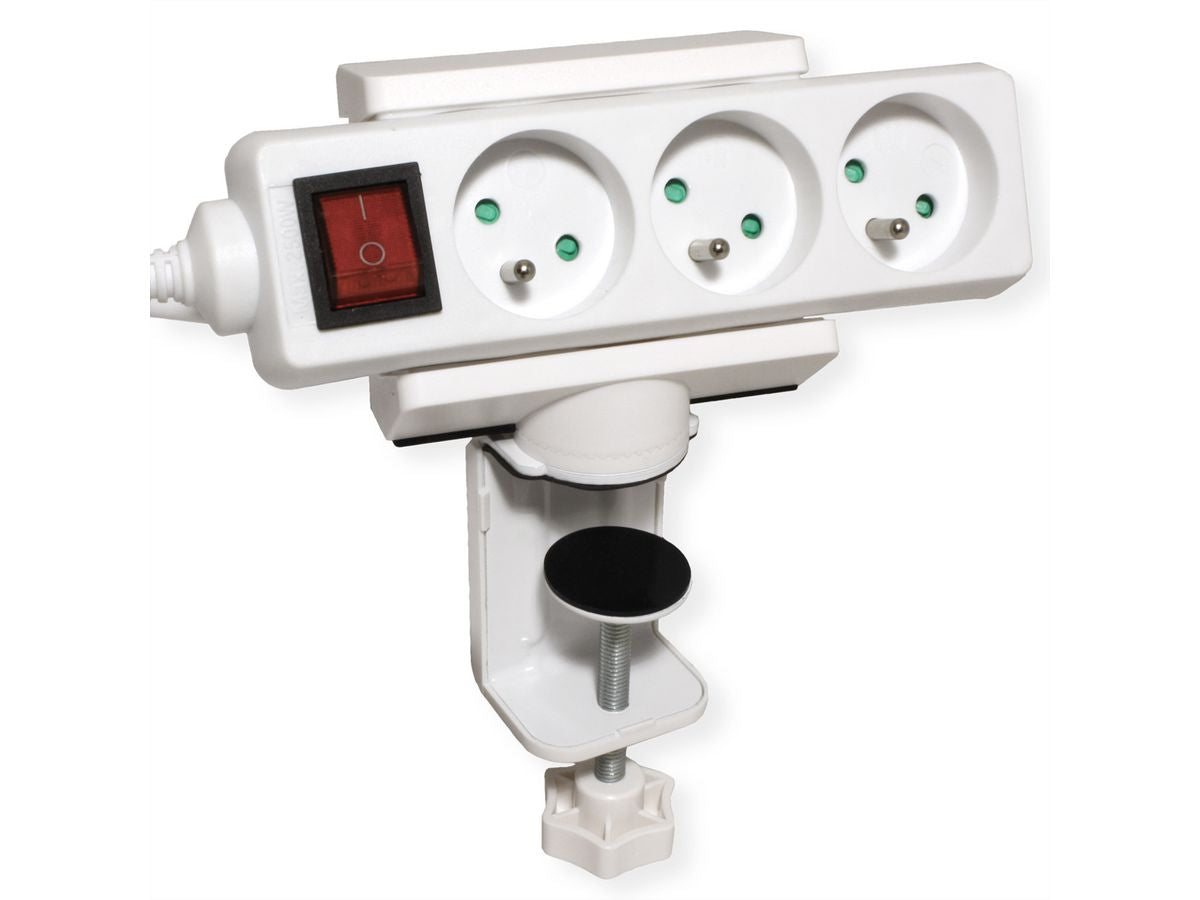 VALUE Kabel-Clip Klemmhalterung für Tisch/Bank – schwenkbar, verbessertes Kabelmanagement, 100 × 61 × 172 mm