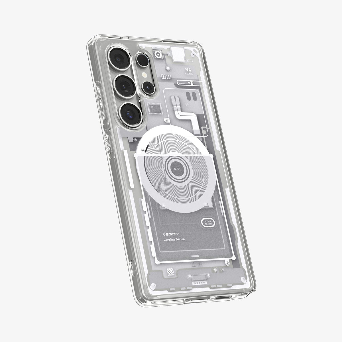 Spigen Ultra Hybrid MagFit – Backcover – für Samsung Galaxy S25 Ultra, PC+TPU, Weiss, bis 1,2 m Sturzsicher
