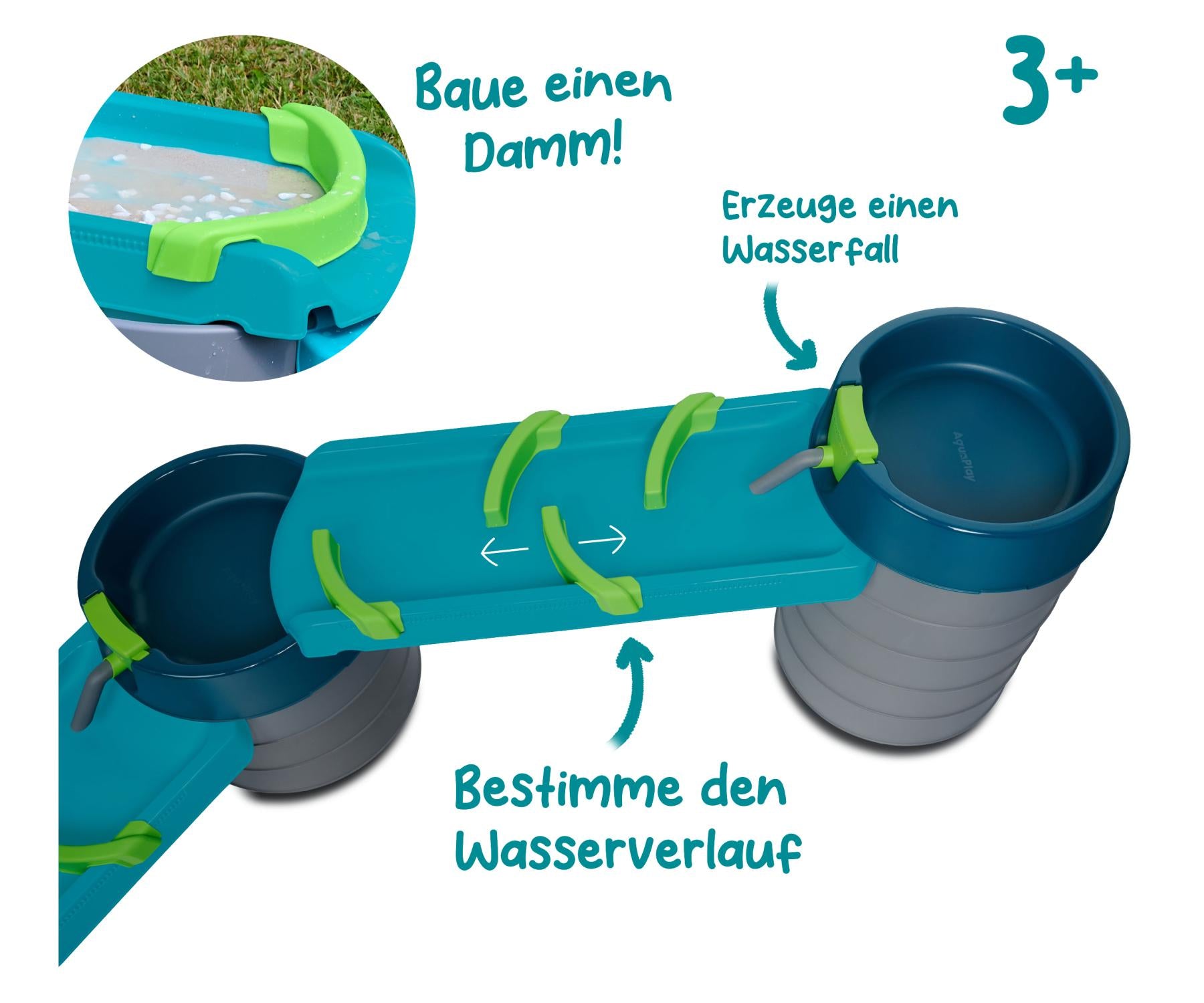 Aquaplay Mudway STREAM Matschbahn – ab 3 Jahren – Kunststoff – Mehrfarbig