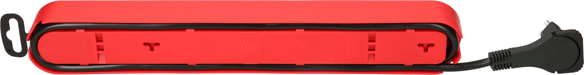 Max Hauri AG Steckdosenleiste, 5×T13, 1×USB-A + 1×USB-C, 17 W gesamt, mit Schalter, 2,2 m – rot/schwarz