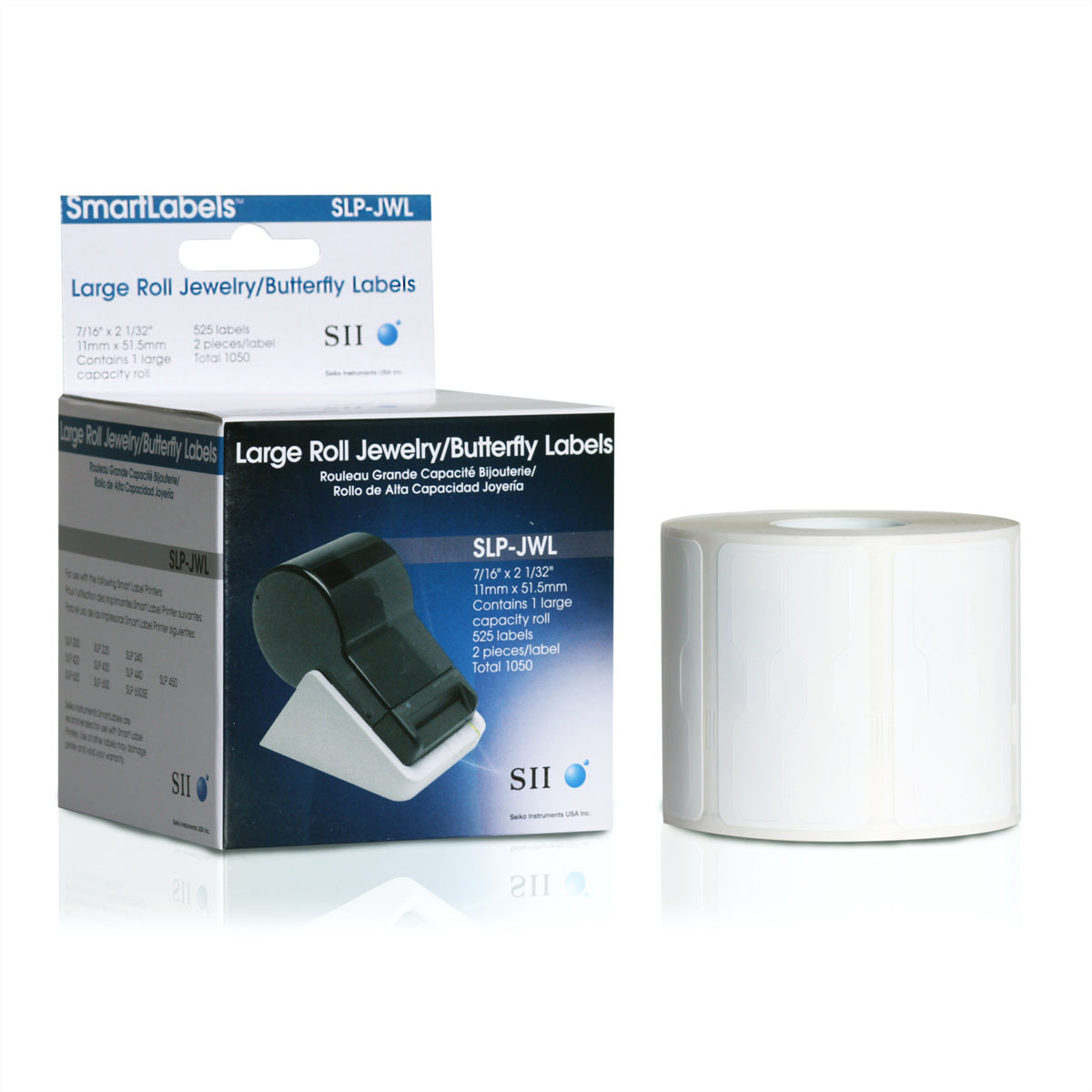 Seiko Instruments Seiko SLP-JWL – Etiketten (Rolle) 11 × 52 mm – Folie, weiss – 1.050 Etiketten/Rolle – für SLP-Serie