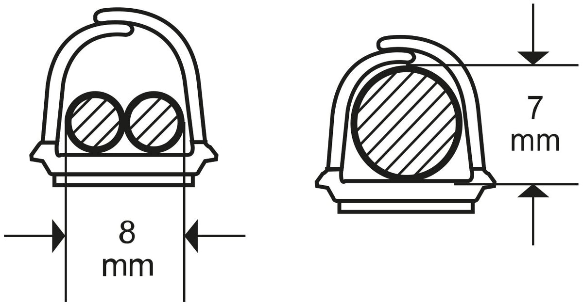 Cablefix Wandkanal – 1 m – Kunststoff – Weiss, selbstklebend, 4 Stk., für Kabel Ø 7 mm