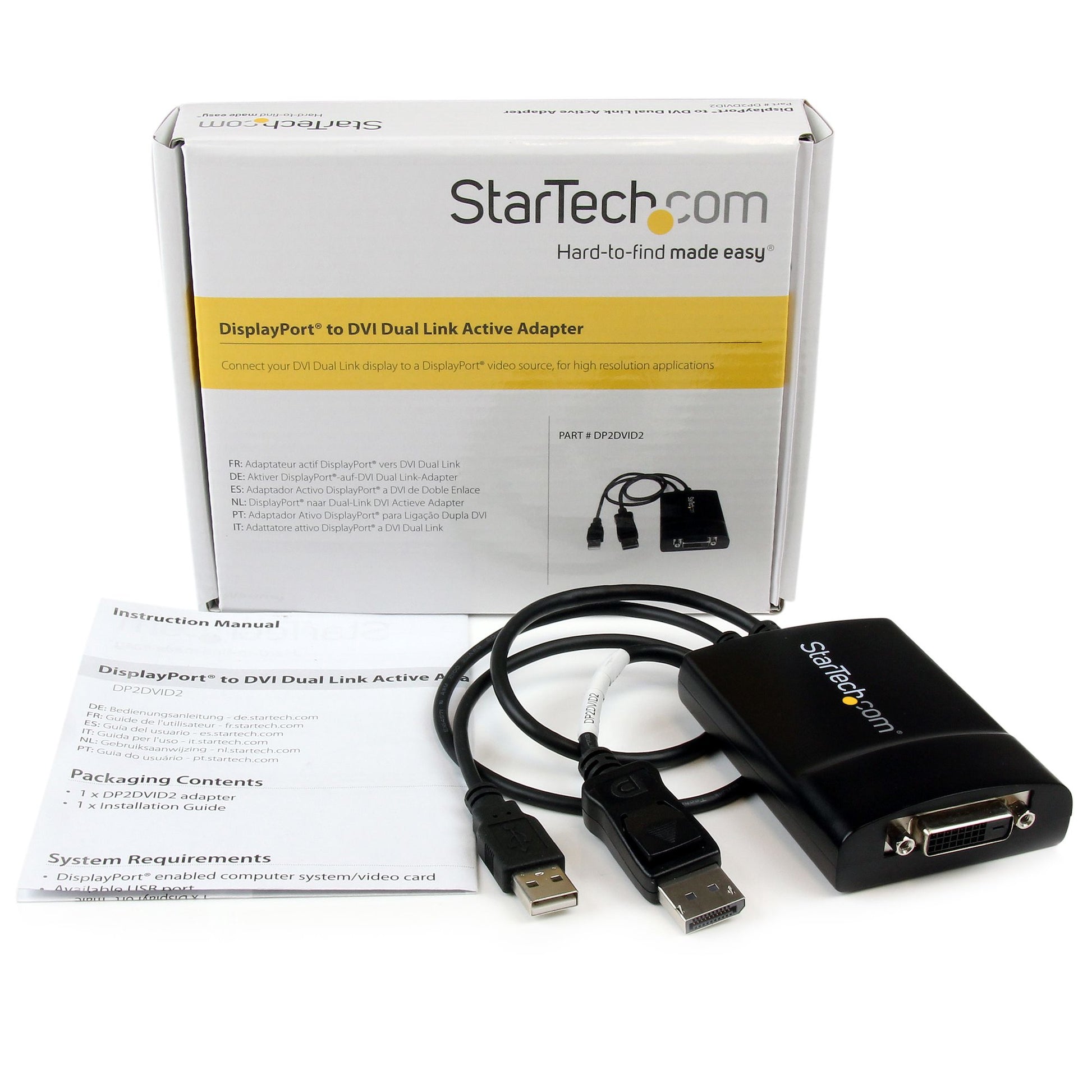 StarTech.com DisplayPort auf DVI (Dual-Link) Adapter, aktiv