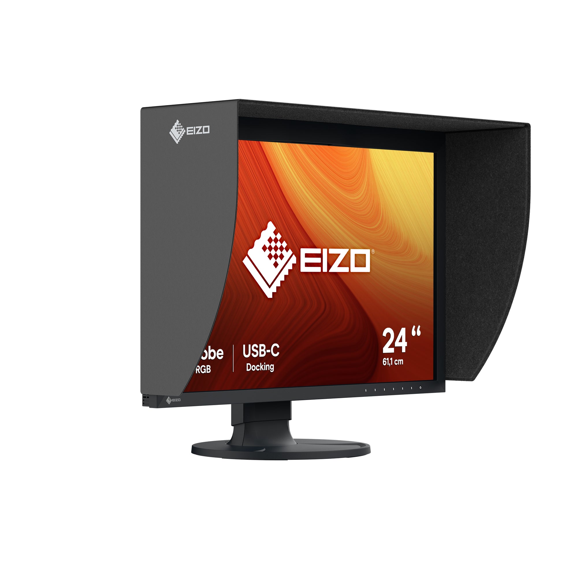 EIZO ColorEdge CG2400S Swiss Edition – Monitor, 24", IPS, 60 Hz, 400 cd/m², USB-C, KVM, Schwarz
