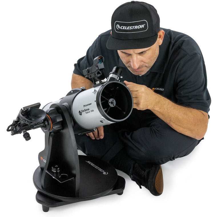 Celestron SSE 114mm Tabletop Dobson – Spiegelteleskop, 114 mm Öffnung, 450 mm Brennweite, f/4, Schwarz/Silber