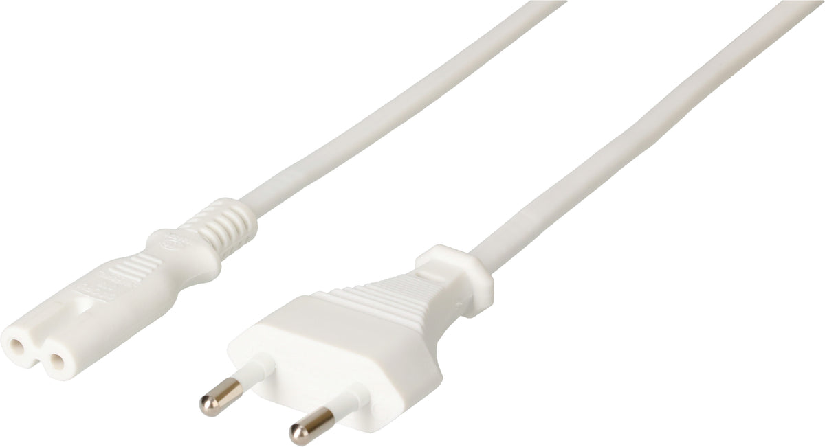 Max hauri wire Max Hauri Netzkabel – Eurostecker (Typ 26) – IEC C7, 1,8 m, 230 V/2,5 A, weiss