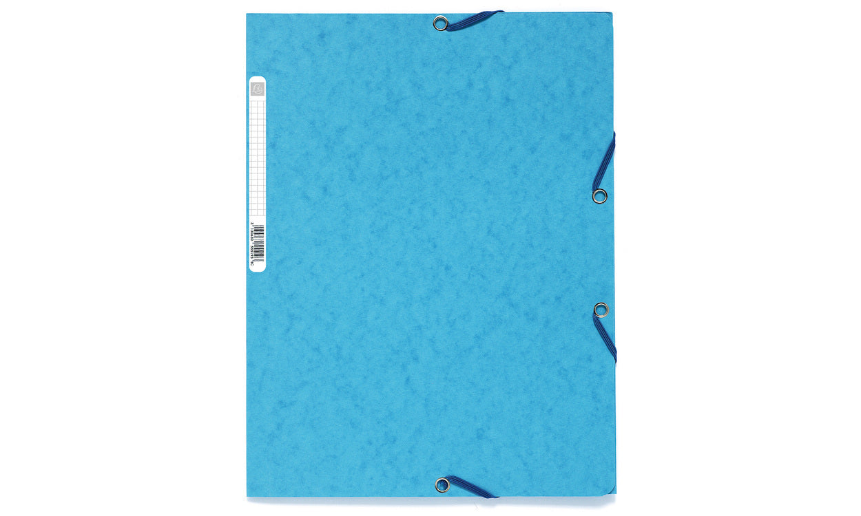 Exacompta Eckspannermappe A4 – 3 Klappen, Gummiband, Karton, mehrfarbig, bis 250 Blatt, 10 Stk.