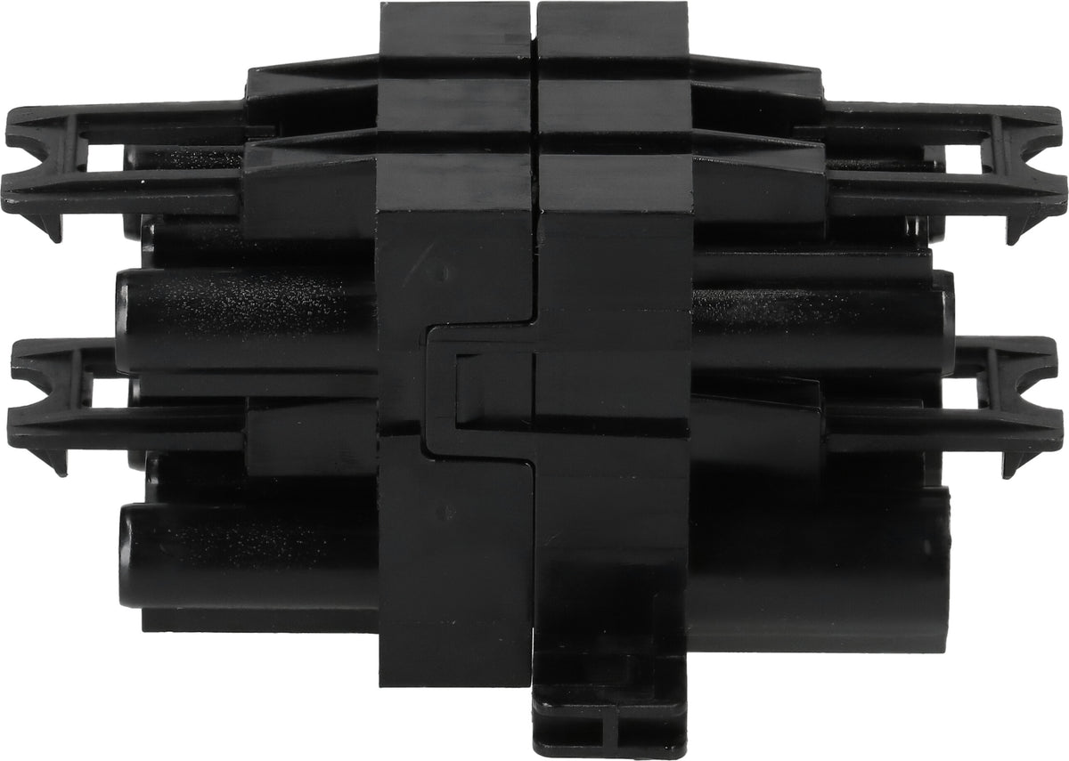 Adels GVH 4/3 Steckdosenleiste, 3×AC166, Eingang AC166, Befestigungslaschen, IP20 – Schwarz
