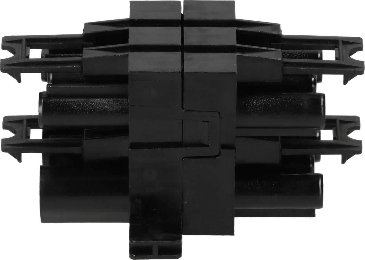 Adels GVH 4/3 Steckdosenleiste, 3×AC166, Eingang AC166, Befestigungslaschen, IP20 – Schwarz
