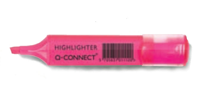 Q-CONNECT Textmarker Pink – Keilspitze, 1–5 mm