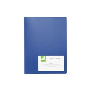 Q-CONNECT Sichtbuch – 40 Sichttaschen, A4, genarbt, antireflex, blau, Kunststoff