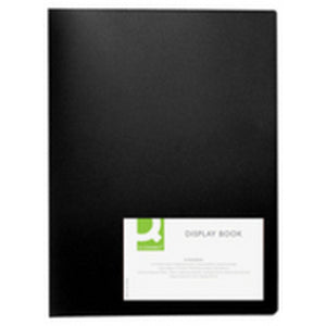 Q-CONNECT Sichtbuch A4 – 40 Hüllen, Schwarz, Kunststoff, 38 µm