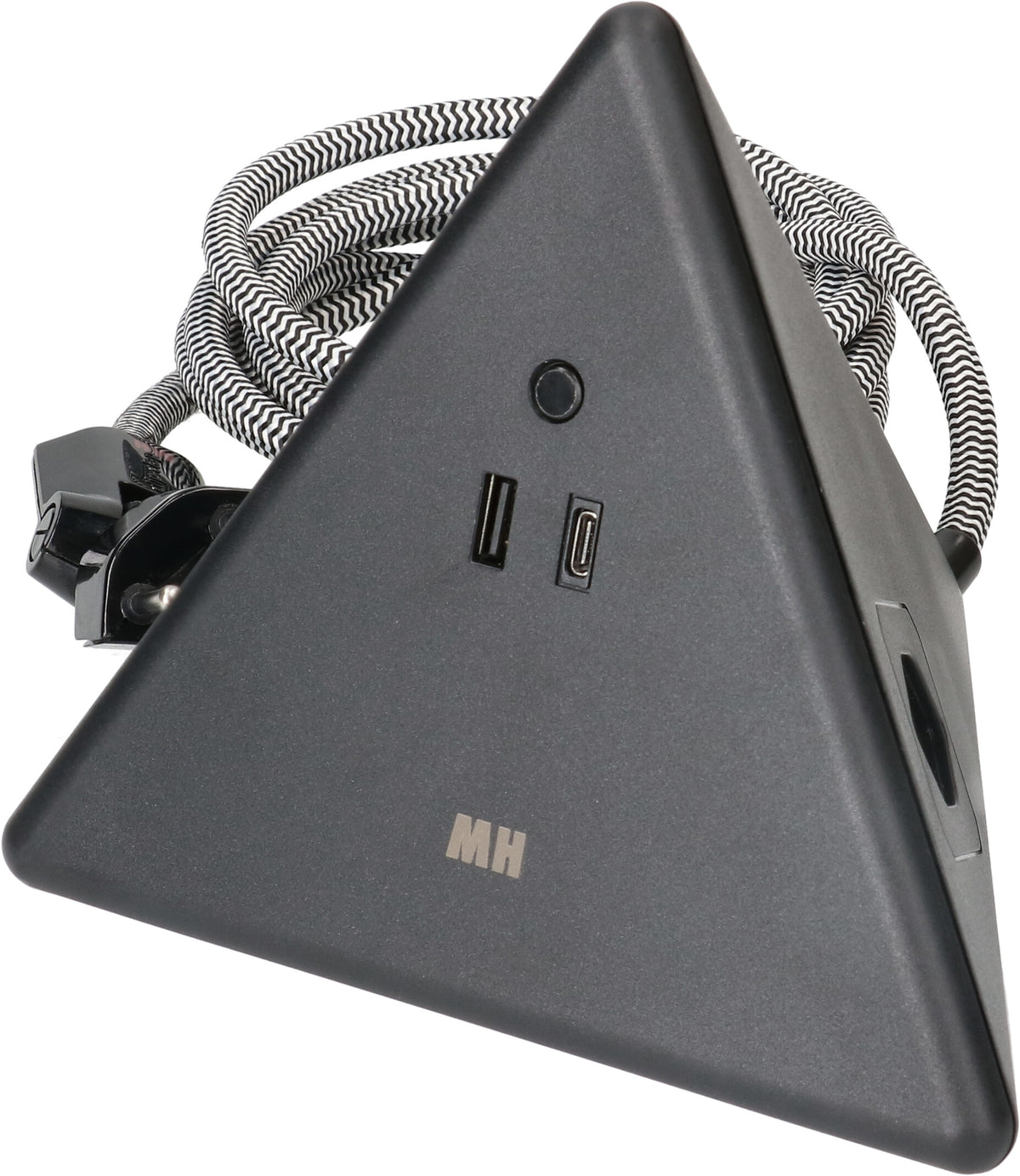Max Hauri AG Max Hauri Tischsteckdosenleiste, 2×T13, 1×USB-A 18 W + 1×USB-C PD 18 W, 2,5 m – schwarz