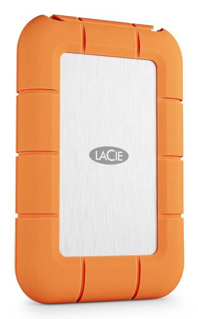 LaCie Rugged SSD4 – Thunderbolt 5, USB4 Gen3x2 (USB‑C), 4 TB, 4'000 MB/s, Orange/Edelstahl