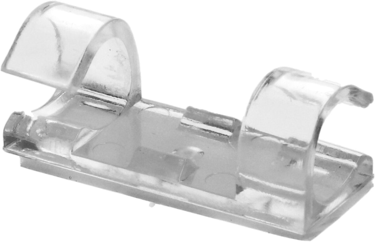 Max Hauri AG Max Hauri Kabelhalter, selbstklebend, Ø bis 10 mm, 14er-Pack – transparent