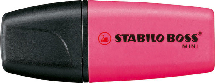 STABILO BOSS Textmarker Mini – Pink, Keilspitze 2–5 mm, nachfüllbar