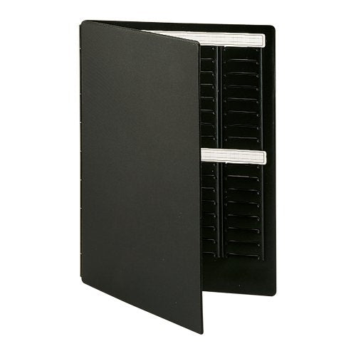Nobo T-Karten-Planer – 96 Schlitze – für T-Karten Grösse 2 – Schwarz – 240 × 315 mm
