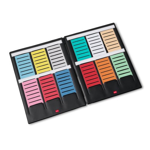 Nobo T-Karten-Planer – 96 Schlitze – für T-Karten Grösse 2 – Schwarz – 240 × 315 mm