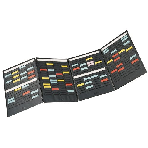 Nobo T-Karten-Planer – 96 Schlitze – für T-Karten Grösse 2 – Schwarz – 240 × 315 mm