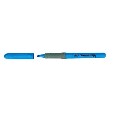 BIC Brite Liner Grip Textmarker Blau – Keilspitze