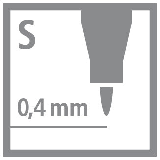 STABILO OHP-Marker – 0,4 mm, schwarz, 10 Stk., feucht abwischbar – für Folien & glatte Oberflächen