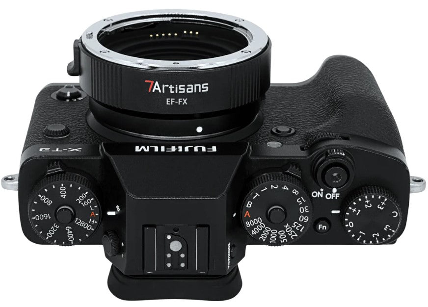 7Artisans EF-FX Autofokus-Adapter – für Canon EF-Objektive an Fujifilm FX-Kameras – Schwarz